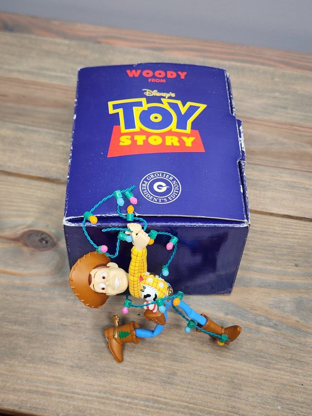 VINTAGE Grolier President's Edition Toy Story Woody Christmas Ornament w/ box